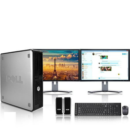 Dell Optiplex Desktop Computer 3.0 GHz Core 2 Duo Tower PC, 8GB RAM, 1 TB HDD, Windows 10, ATI , Dual 17