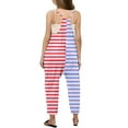 thumbnail image 5 of Girls Overall Striped Summer Rompers for Girls Casual V Neck Strap Overalls with Side Pockets Summer Clothes for Teens 4-5 Y, 5 of 6