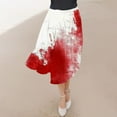 thumbnail image 6 of Nmnitkp Skirts for Women Halloween Print Women's Pleated Skirt Chiffon Elastic Waist A-Line Midi Length Skirt Fashionable Trends Maxi Skirt, 6 of 6