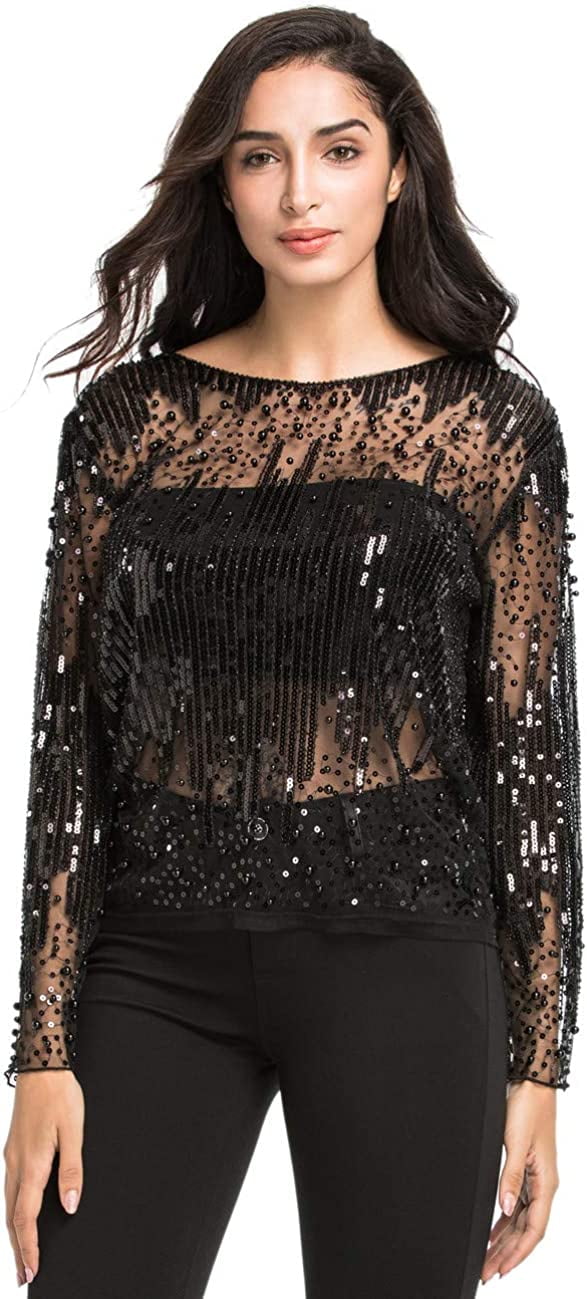 women's beaded evening tops