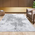 thumbnail image 7 of Tzou 170gsm Low Pile Washable Distressed Area Rugs 4x6 for Living Room Bedroom Dining Room, Gray, 7 of 7