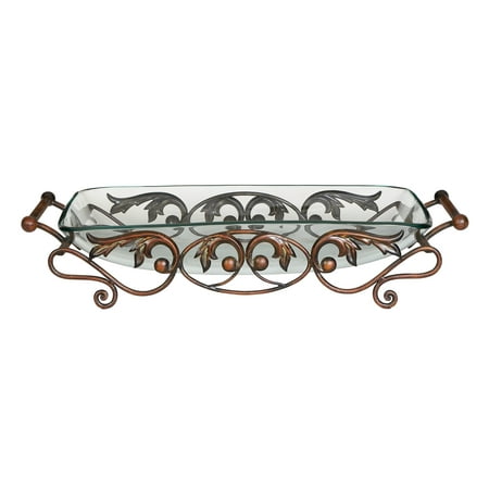 

DecMode 27 x 5 Copper Glass Traditional Serving Bowl 1 - Piece