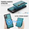 thumbnail image 3 of For Samsung Galaxy S20 FE 5G Phone Case Compatible With MagSafe 2 In 1 Wallet With Card Holder,PU Leather Case,RFID Blocking Ring Holder Kickstand Magnetic Protective Women Men Cover,Green, 3 of 8