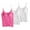 Hot Pink a7, variant on qolati 3 Pack Built in Bra Tank Tops for Women 2024 Casual Adjustable Spaghetti Strap Camisole Plus Size Sleeveless Yoga Workout Tops
