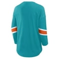 thumbnail image 3 of Women's Fanatics  Aqua Miami Dolphins Redzone 3/4-Sleeve T-Shirt, 3 of 3