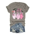 thumbnail image 2 of HCYSFG Womens Halloween T Shirts Crewneck Short Sleeve Mean Ghouls Ghost Letter Graphic Relaxed Fit Holiday Tees Fall Tops, 2 of 4