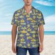 thumbnail image 2 of Balery Cartoon Submarines Camisas hawaianas de manga corta para hombre, camisas playeras de corte holgado, camisas de vacaciones con botones,3X-Large, 2 of 7
