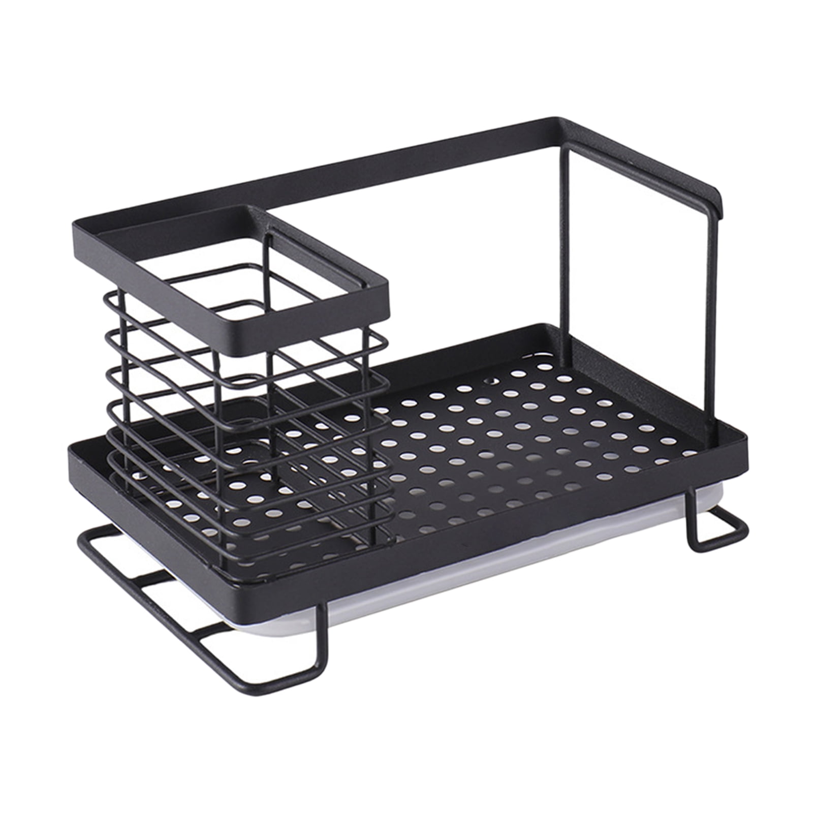 Fiocias Stainless Steel Dish Drying Rack Rustproof Toothbrush Holder for Cabinet Counter