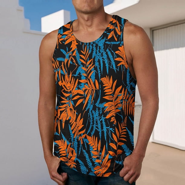 Camiseta sin mangas de cuello redondo para hombre, ropa deportiva para el hogar, pijamas, camiseta de color liso, blusa deportiva de poliéster para hombre