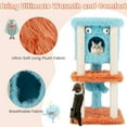 thumbnail image 5 of Demi Bonn 34" Cute Monster-Themed Cat Tree Tower with Private Cat Condos for Small Place, Blue+Orange, 5 of 8
