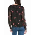 thumbnail image 2 of CeCe womens  Ruffle Tie V-Neck Top, xs, Black, 2 of 3
