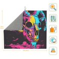 thumbnail image 3 of Honeii Neon Gothic Skull Moon for Dish Drying Mat for Kitchen Counter, Non-slip Rubber Backed, Hide Stain Kitchen Super Absorbent Draining Mat, Dish Rack Pad, 3 of 8