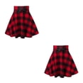 thumbnail image 3 of Sonducket corta a cuadros para mujer, plisada a cuadros para primavera y otoño, ropa de discoteca para niña, vestido rojo de cintura alta con Rojo METRO 2Conjunto, 3 of 6
