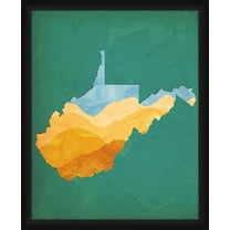 PTM Images Graphic Prints Cities West Virginia Mountaineers Framed Art Prints