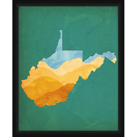 PTM Images Graphic Prints Cities West Virginia Mountaineers Framed Art Prints