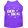 Pet Dog Cat Shirt Screen Printed, "Bed Hog"