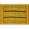 thumbnail image 1 of Ahgly Company Indoor Rectangle Abstract Yellow Modern Area Rugs, 8' x 10', 1 of 4