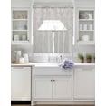 thumbnail image 3 of Grey Branches Swag Kitchen Curtains Sets for Windows 24 Inch Length, Vintage Art Farmhouse Short Window Curtain Panels Swags Valances and Tiers 3 Piece Set for Cafe/Dining Room, 3 of 5
