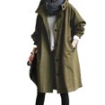 thumbnail image 1 of Gvmfive Women Windbreaker Jacket Buttons Hooded Outdoor Outwear Coat, 1 of 5