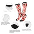 thumbnail image 3 of Fotbe Red Strawberry Calcetas Divertidas Estampadas para Hombre y Mujer, Calcetas de Algodón hasta la Rodilla para Caminar, Correr, Enfermería y Embarazo, 3 of 6