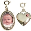 Gloria Duchin Silver-Tone Charms - Heart and Picture Frame for Baby Girl