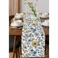 thumbnail image 4 of Blue Yellow Flowers Table Runner 36 Inches, Farmhouse Simple Floral Vines Bed Runner Dresser Scarves Tabletop for Indoor Outdoor Parties/Ceremony/Banquet, 13"x 36", 4 of 8