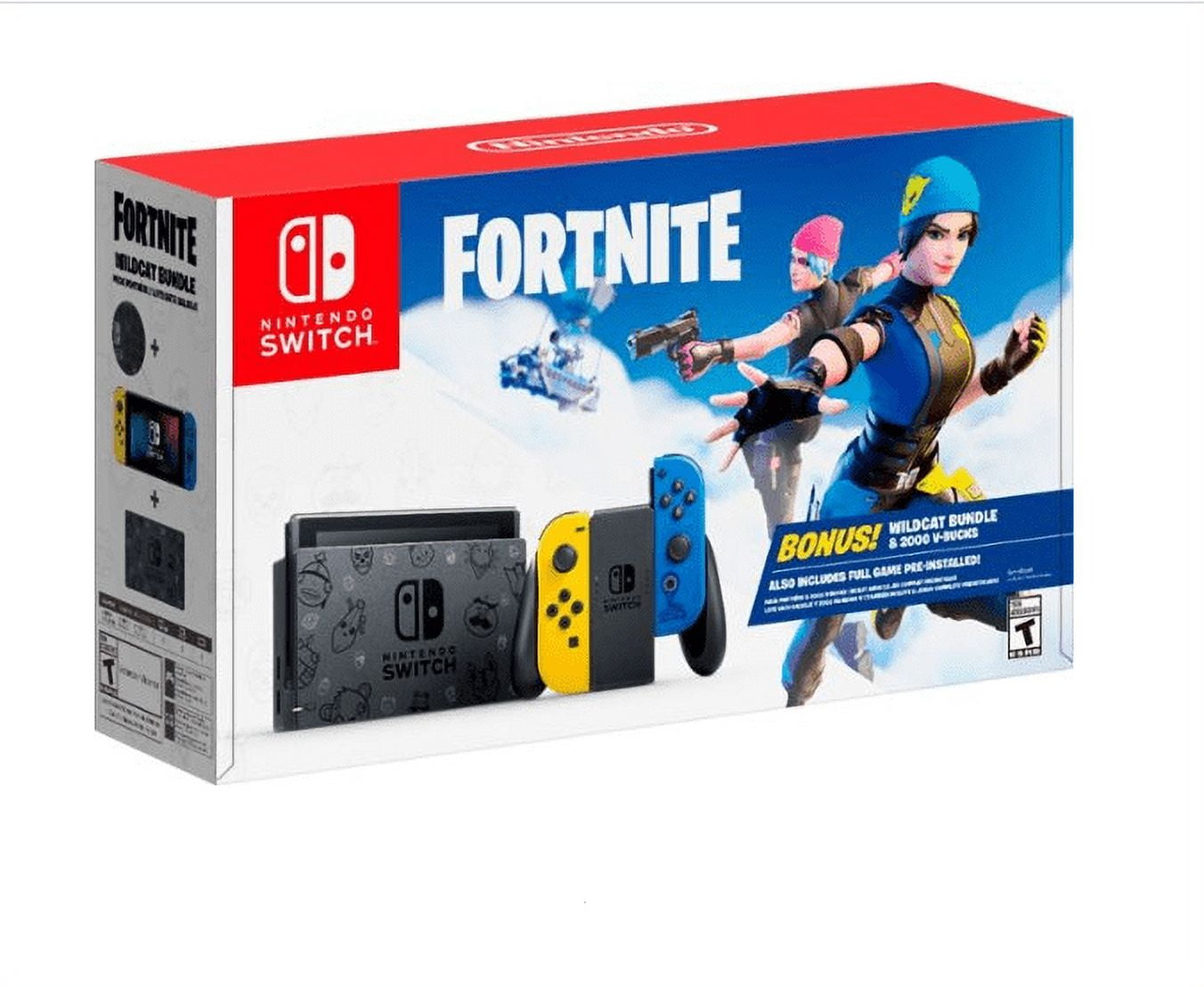Nintendo Switch Console with Fortnite Wildcat Bundle & Joy-Cons