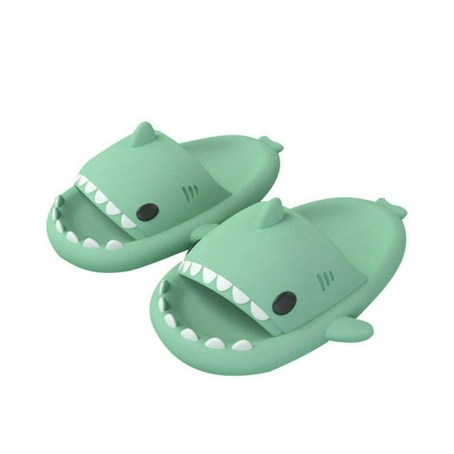 Ladies Mens Cute Shark Slippers Non-Slip Shark‘s Mouth Open Slippers