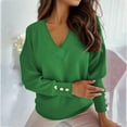 thumbnail image 2 of HomeGardon Women's Sweaters Sweaters for Women Womens Casual Color Blocked Blouses Long Sleeved Round Neck Top/shirts, 2 of 3