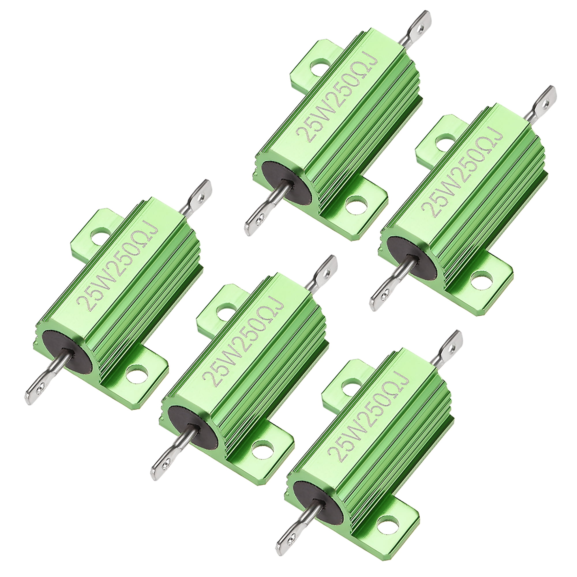 25W 250 Ohm 5 Aluminum Housing Resistor Chassis Mounted Aluminum Case