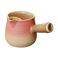 thumbnail image 2 of Tetera de cerámica Infusor de té, tetera portátil multiusos con mango lateral para casa de té, Camping, restaurante, pícnic al aire libre , Rosa perfecl Tetera, 2 of 8