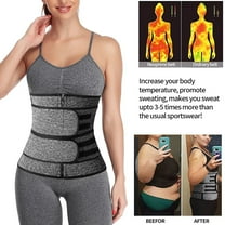 SHAPERIN Neoprene Sauna Waist Trainer Sweat Girdle Belt for Women Weight Loss Compression Trimmer Workout Fitness Shapewear