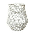 thumbnail image 3 of Candelabro colgante con asa, decoración tejida, estilo rústico bohemio, para el hogar, linterna, jaula para Navidad, decoración de la repisa del patio Altura 28cm, 3 of 8