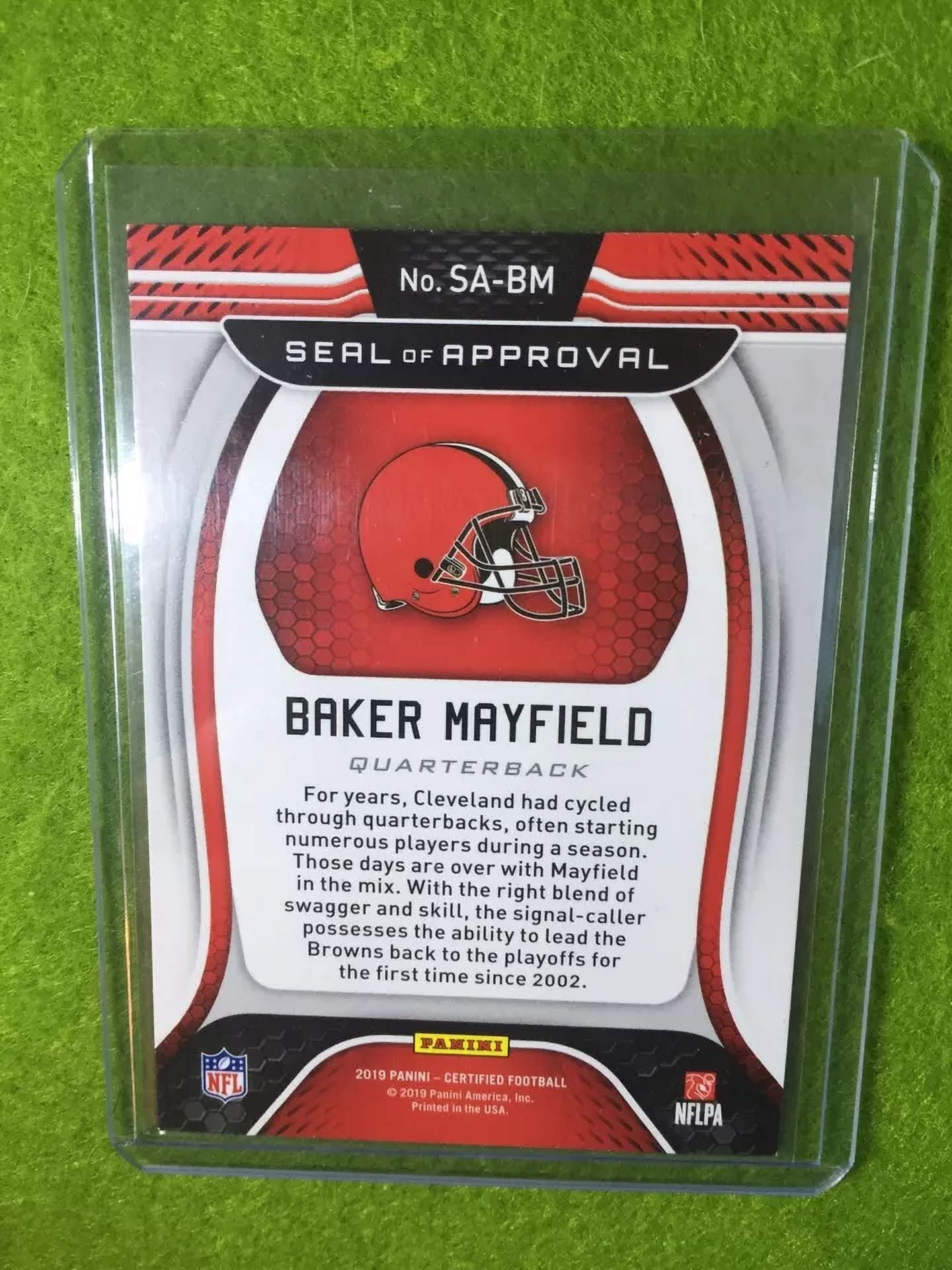 BAKER MAYFIELD PRIZM CARD JERSEY #6 BROWNS REFRACTOR SP 2019 Certified Football