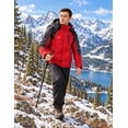 thumbnail image 4 of Men's Waterproof Ski Jacket with Fleece Lining - Winter Snow Coat for Hiking & Outdoor Sports Red Small, 4 of 9