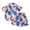 Hot Pink, variant on Baby Boy Outfits Coconut Tree Print Lapel Short Sleeve Button Shirt Top And Shorts 2 Piece Daily Wear Baby Boys' Clothing Sets Size 2-3 Years