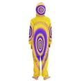 thumbnail image 3 of Vzayyk 4T-14Y Size Aviliable Cozy One-Piece Footless Sleeper Pajama Yellow Purple Spiral, 3 of 8