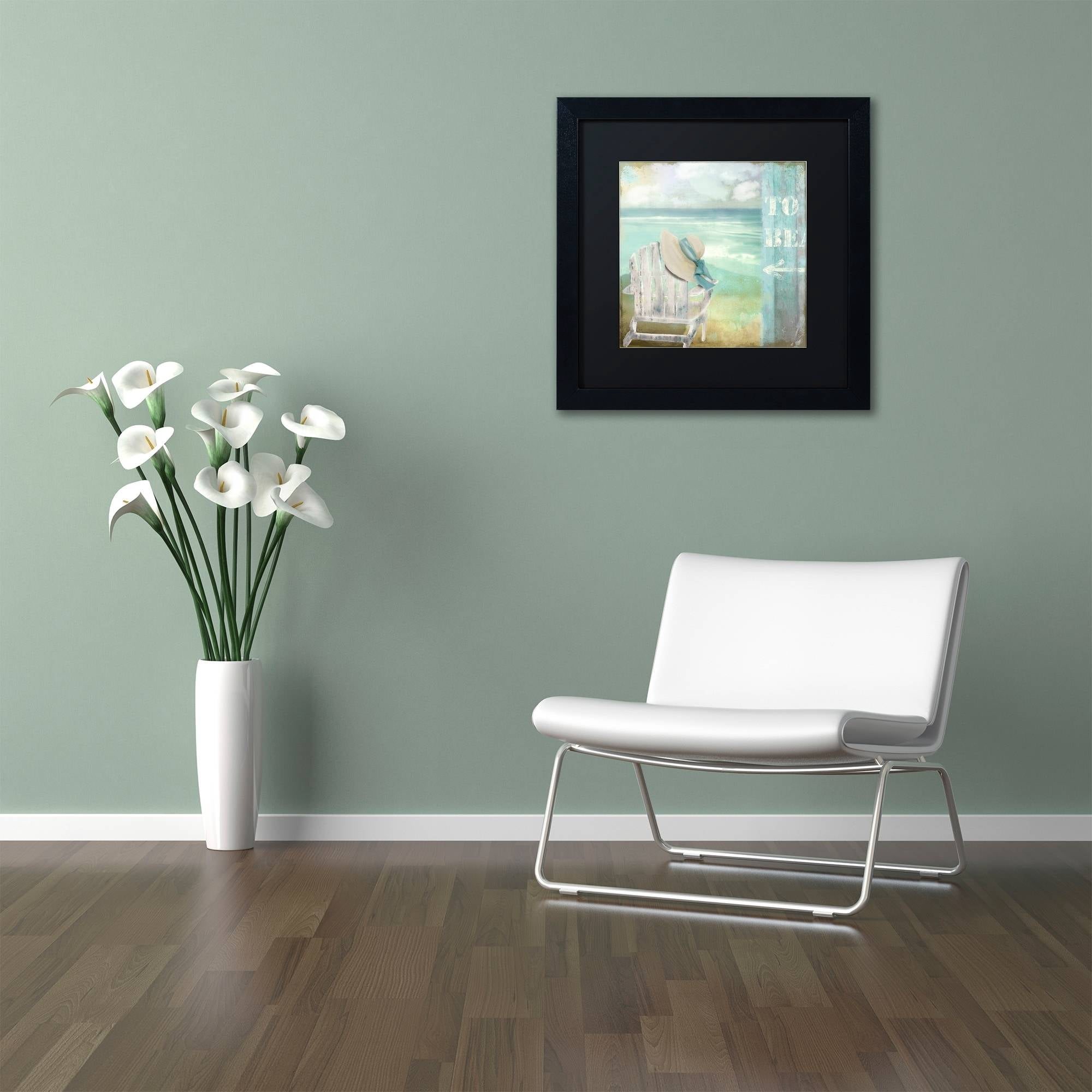 Trademark Fine Art "By the Sea I" Canvas Art by Color Bakery Black Matte, Black Frame