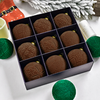 Bxaolu Flocked Ornaments for Christmas Tree Decorations - 9pcs Large 3D Velvet Ball Ornament for Winter Holiday Decor - 3.93inch Plastic Xmas Ornaments (3.93", Coffee)