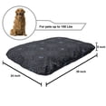thumbnail image 2 of Moroccan Pet Bed, Geometric Design with Old Rich Royal Elements and Moroccan Star Dark, Chew Resistant Pad for Dogs and Cats Cushion with Removable Cover, 24" x 39", Black Cream Blue, by Ambesonne, 2 of 4