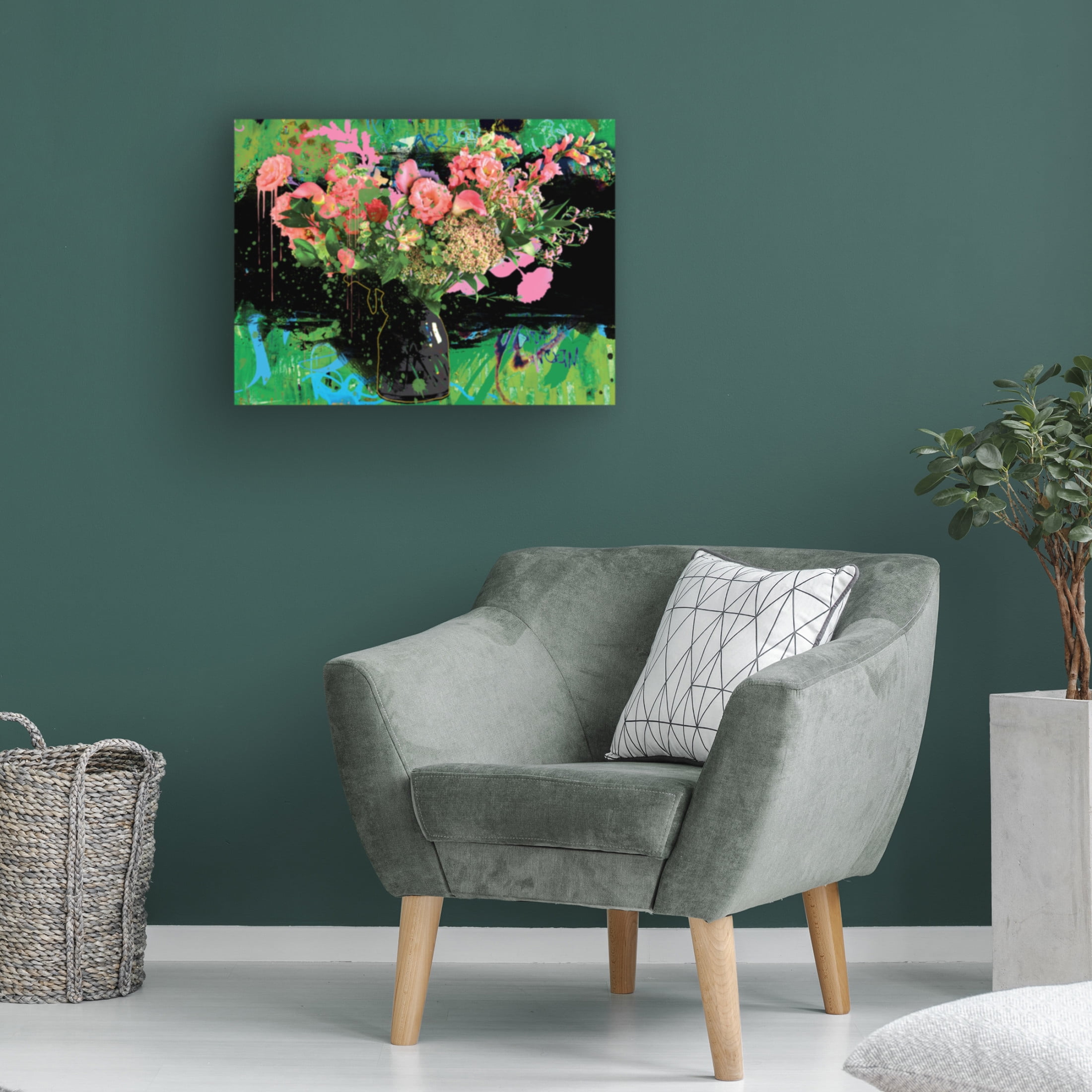 Canvas Wall Art - Porter Hastings 'Urban Bouquet 12' Wall Art for Living Room, Bedroom, or Office Décor by Trademark Fine Art - 24 x 18 Inches