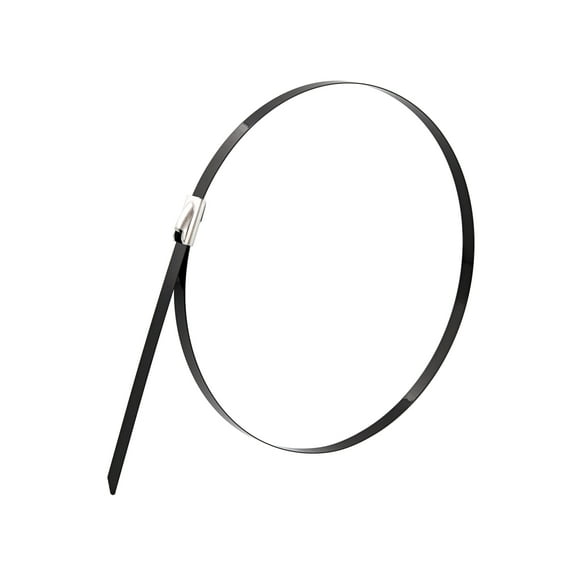 Secure Cable Ties 14-inch Coated 304 Stainless Steel Standard Cable Ties - Pack of 100