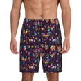 thumbnail image 3 of Lsque Mexican Flowers Birds Mens Sleep Pajama Shorts,Short Pajama Pants, Cotton Ultra-Soft Knit-3X-Large, 3 of 9