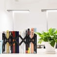 thumbnail image 5 of Sujetalibros decorativo ajustable de metal negro, 5 of 5