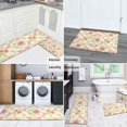 thumbnail image 5 of Pioneer Flower Floral Print Pattern Kitchen Rugs Sets Of 2, Anti Fatigue Non Slip Washable Floor Mats for Kitchen Sink Laundry, 17X30 Inch + 17X47 Inch, 5 of 6