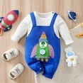 thumbnail image 3 of WIBACKER 0-31Months Newborn Baby Boy Onesie, Infant Long Sleeve Cotton Romper, Boys Bodysuit Fall Spring Outfits - Rocket, 3 of 11