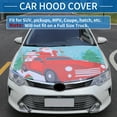 thumbnail image 2 of Cubierta de capó de coche Unique Bargains 63x47" Banner de poliéster Santa Claus con un muñeco de nieve sobre un fondo azul 1 Pc, 2 of 7