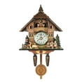 thumbnail image 2 of simhoa Creative Cuckoo Clock Carved Battery-operated Clock Wooden Handcrafted Clock , J J, 2 of 8