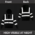 thumbnail image 4 of High Visibility workwear safety full zip hoodie reflective sweatshirt, 4 of 5