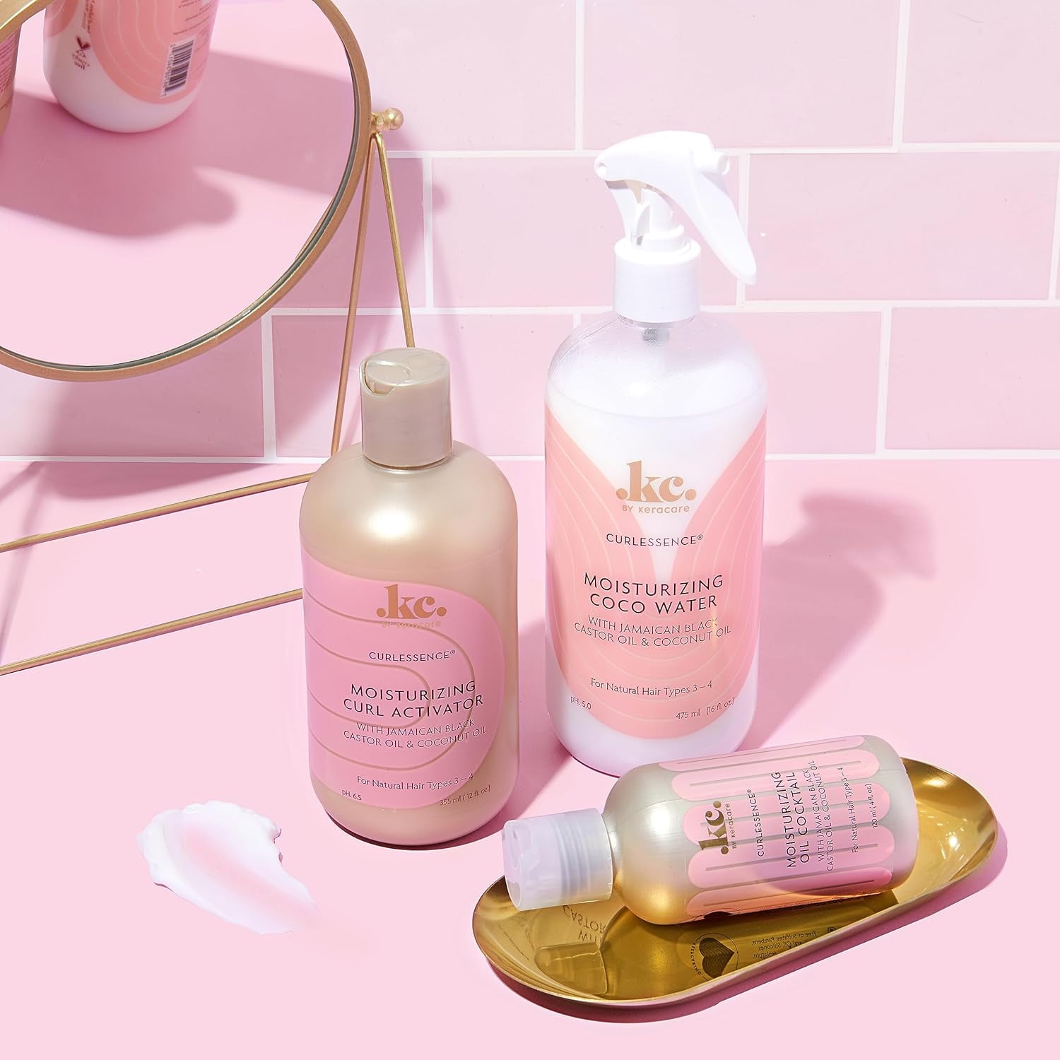 COCO KERA 3つセット Keracare Curls Essence - Moisturizing Coconut Hair Spray with Coco